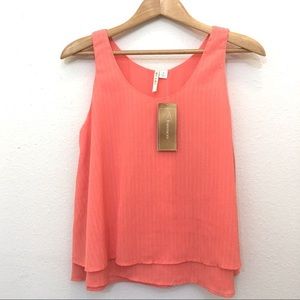 💓 Francesca’s Coral Miami Tank Top